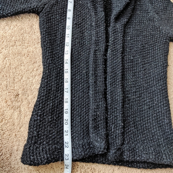 J. Crew Handknit Wool Sweater Black and Silver - Picture 6 of 7